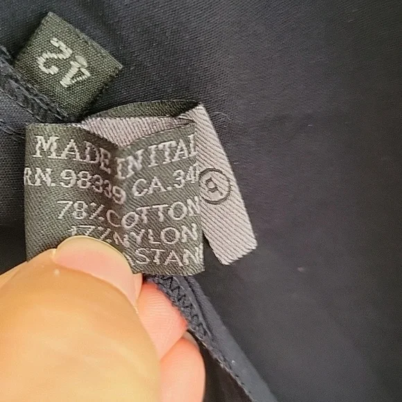 Prada Classic Navy Cotton Blend Sleeveless Dress Sz S - Picture 5 of 6